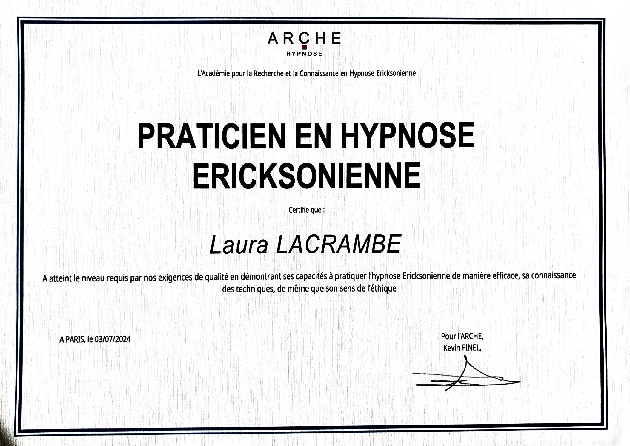 certificat praticien hypnose